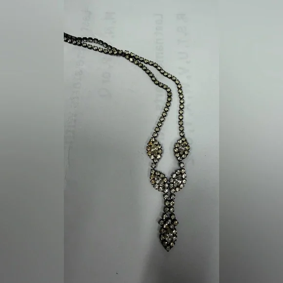 Dark Rhinestone Necklace - Picture 3 of 8